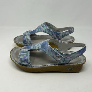 Alegria Pastel Tie Dye Leather Sandals Boho Hippie